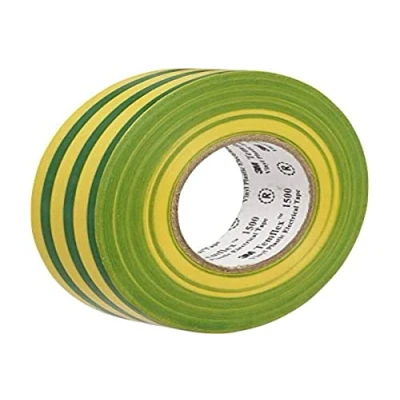 Image of 3 M TGG1925 Temflex 1500 Vinyl Electrical Insulation Tape 19 mm x 25 m, Yellow/Green