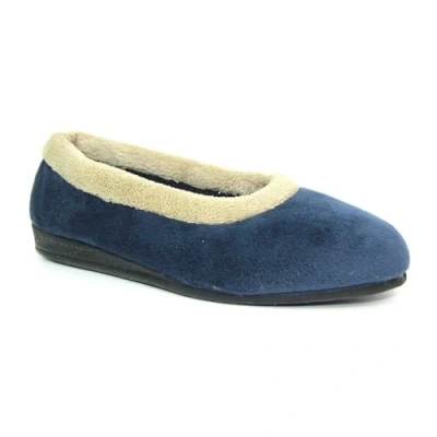 Image of Lunar Mabel Ladies Fleece Pump Slipper 5 UK Blue
