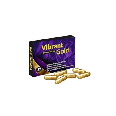 Image of Vibrant GOLD Extra Strong (10 Pack) New &amp; Effective 700mg Ginseng Ginkgo Biloba Complex Herbal Supplement for Men Performance, Energy, Stamina, Endurance 100% Natural