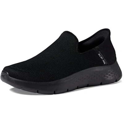 Image of Skechers Men&#039;s Gowalk Flex Slip ins Athletic on Casual Walking Shoes Air Cooled Memory Foam Sneaker, Black, 9 UK X Wide