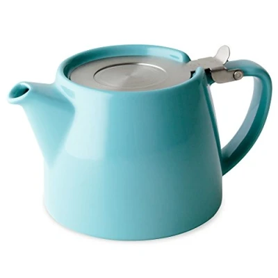 Image of FORLIFE Stump Teapot with SLS Lid and Infuser, 18 Ounce, Turquoise