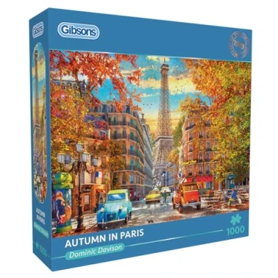 Image of Autumn In Paris 1000 Piece Jigsaw Puzzle Sustainable for Adults Premium 100% Recycled Board Great Gift Gibsons Games B Corp