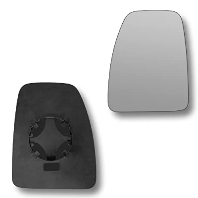 Image of Less4spares Replacement Wing Mirror Glass Left Compatible with Renault Master 2010 2019 CLIP ON Passnager Near Side N/S Convex