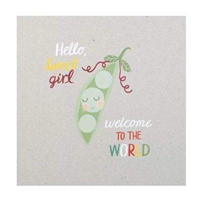 Image of Hallmark Baby Girl Birth Congratulations Card Cute Peapod Design