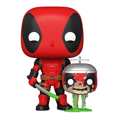 Image of Funko Pop! Marvel Zombies: Deadpool with Headpool # 667 Exclusive Vinyl Figure + Free Protector