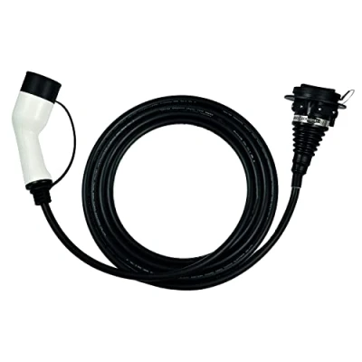 Image of WAI EVC22132 5EXT Type 2 Female to Male Extension, 3.7 KW, 16 Amp Single Phase Electric Vehicle/EV Charging Cable, 5 Meter Black