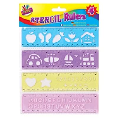 Image of ART BOX 4 Pack Stencil Ruler, 1076