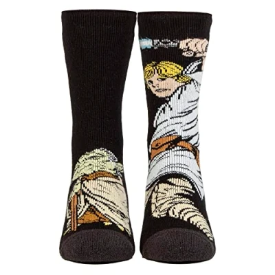 Image of HEAT HOLDERS Kids Star Wars Socks Lite Winter Novelty for Boys (12 3, Luke &amp; Yoda)