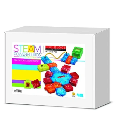 Image of 4M 401709 Logiblocs School Kit, Multi Colour