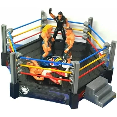 Image of DIOXSTAR Wrestler Fighting Ring, Imaginative Play, Sturdy Construction, Encourages Creativity, Ensuring Long Lasting, Realistic Ring Design, Action Figure Toys