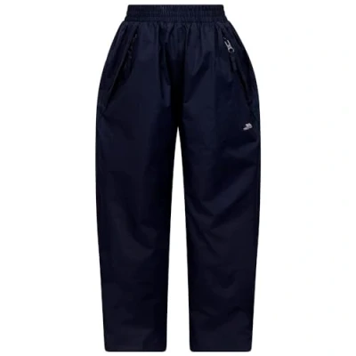 Image of Trespass Unisex Kids Waterproof Windproof Walking Trousers Elastic Waist Echo Navy