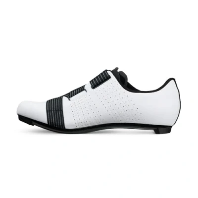 Image of Fizik R5 Tempo Powerstrap Clip in Cycling Shoes, White/Black, Size 46 EU