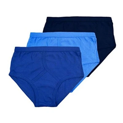Image of New Mens Underwear Pack Of 3 Mixed Blues Y Fronts Briefs Pants Sizes Medium To 5XL (Large)