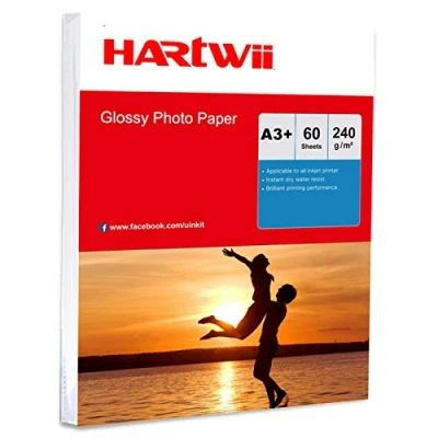Image of 60sheets A3 Plus Photo Paper 13x19 High Glossy A3+ Inkjet 240Gsm Super White 330x483mm Hartwii