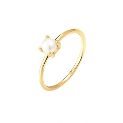 Image of Elli Ring Ladies Solitaire with Freshwater Cultured Pearl in 925 Sterling Silver