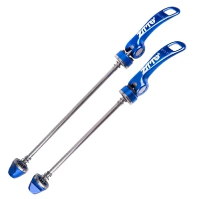 Image of Mimoke Quick Release Bike, MTB/Road Bike/Mountain Aluminum Alloy Bike Skewers for Bicycle Front and Rear Wheel Hub (Blue)