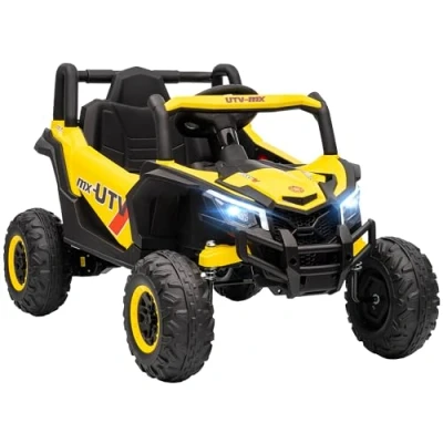 Image of AIYAPLAY Kids Electric Car with Remote Control for 3 5 Years, Yellow