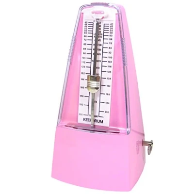 Image of keepdrum GMPL PK Mechanical Metronome with Bell Wind Up Clock Sensor Pink
