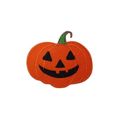 Image of Hollowen Pumpkin Patch Iron On Sew Embroidery Badge Country