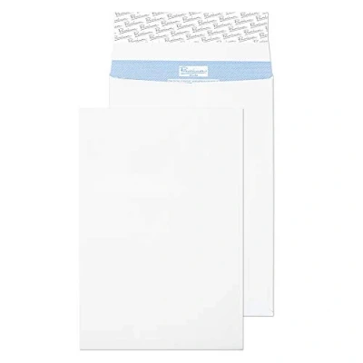 Image of Blake Premium Secure C4 324 x 229 25 mm 125 gsm Tear Resistant Gusset Pocket Peel and Seal Envelopes (TR9902) White Pack of 20