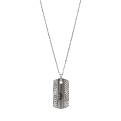 Image of Emporio Armani Men&#039;s Silver Stainless Steel Necklace, EGS3149040