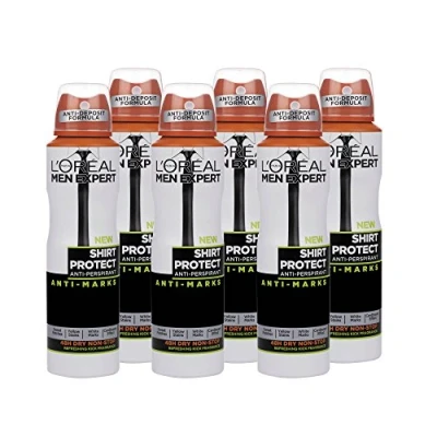 Image of L&#039;Oréal Men Expert Shirt Protect Deodorant for 150 ml Pack of 6, Bulk Buy