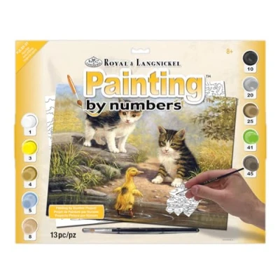 Image of Royal &amp; Langnickel 11 x 15 inch Pond Pals Pre Printed Paint by Number Painting Set