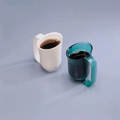 Image of HOMECRAFT Easy Grip Dysphagia Mug, Elderly and Disability Aid, Latex Free Green Mug