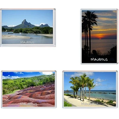 Image of Mauritius 4 Pack Jumbo Fridge Magnet/Magnets