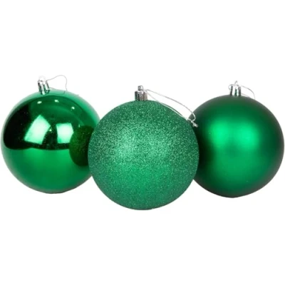 Image of 30mm/12Pcs Christmas Baubles Shatterproof Dark Green, Tree Decorations Ball Ornaments Balls Xmas Hanging Holiday Decor Shiny,Matte,Glitter