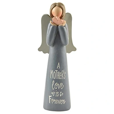 Image of Feather &amp; Grace Holding Butterfly, Figurine for Mother, Statue Home or Room Decor, Guardian Angel Ornament As Gifts Her Resins Multi, one Size