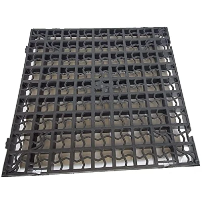 Image of 40 x Black Plastic Paving Driveway Grid Turf Grass Lawn Path Gravel Protector Drainage Mat (10 Square Meter)