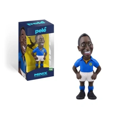 Image of MINIX Football Stars #110C Brazil Kit 2 Legend Pele Collectible Figure 12 cm