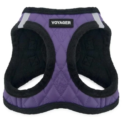 Image of Best Pet Supplies Voyager Step In Plush Dog Harness Soft Plush, Vest for Small and Medium Dogs by Red L (Chest: 18 20.5&quot;)