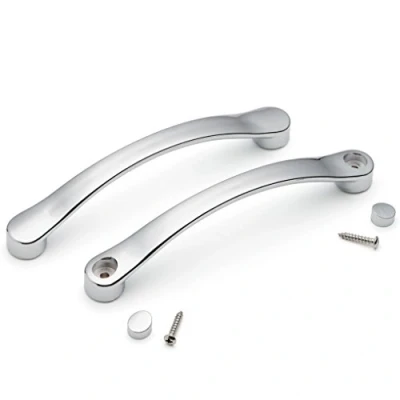 Image of ShowerPart Shower Door Handle/Knob L045, Suits Glass Thickness 5mm 8mm, Chrome Plated Plastic, Replacement Parts, 1x