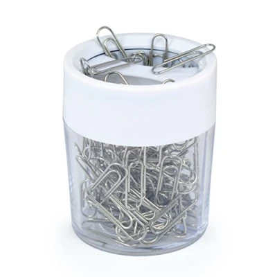Image of Rapesco PCH000A1 Magnetic Clip Holder with Paperclips, White