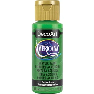 Image of DecoArt Americana 2 oz Acrylic Multi Purpose Paint, Festive Green