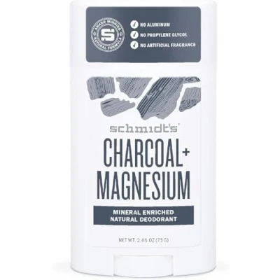 Image of Schmidt&#039;s Stick Vegan Deodorant Charcoal &amp; Magnesium, NET.WT 3.25 OZ (92G)