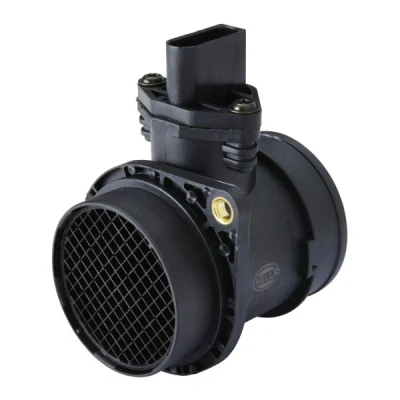 Image of 06A906461L, 06A906461LX Mass air flow sensor HELLA 8ET 009 149 051 AUDI: A4 B7 Saloon, Avant, B6 VOLKSWAGEN: New Beetle Convertible