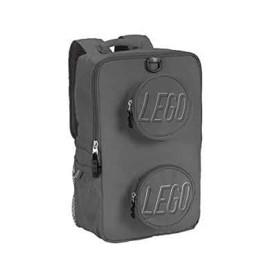 Image of LEGO Unisex Child Brick Backpack, Grey, One Size