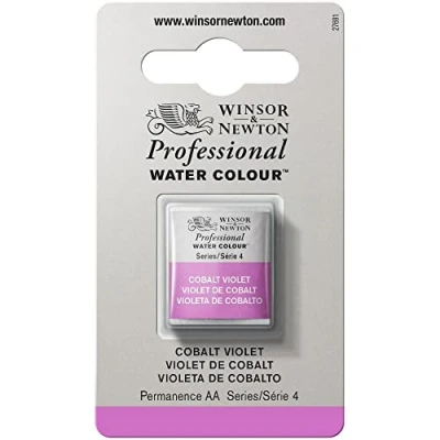 Image of Winsor &amp; Newton Professional Watercolour Paint, Artist Quality, Finest Pigments, Cobalt Violet, Half Pan
