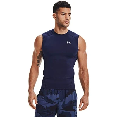 Image of Under Armour Men UA HG Comp SL, Cooling &amp; Breathable Tank Top for Men, Gym Vest with Anti Odour Material
