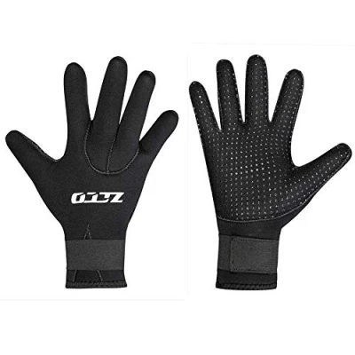 Image of ZCCO 5mm Neoprene Diving Gloves,Double Layer Thermal Wetsuit Gloves with Elastic Wrist and Skid Resistance Particles for Swimming,Diving,Surfing,Snorkeling (M, 5MMST)
