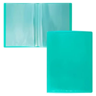 Image of RAYLU PAPER A5 Document Folder 100% Biodegradable Polypropylene 10 Clear Sleeves for Home and Office (A5, Pockets, Green)