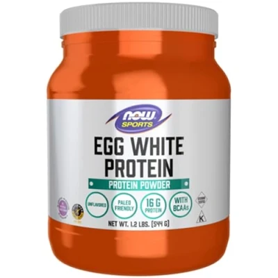 Image of Now Foods, Egg White Protein, Unflavoured, 2268g Protein Powder, Gluten Free, Vegetarian, SOYA GMO Sugar Free