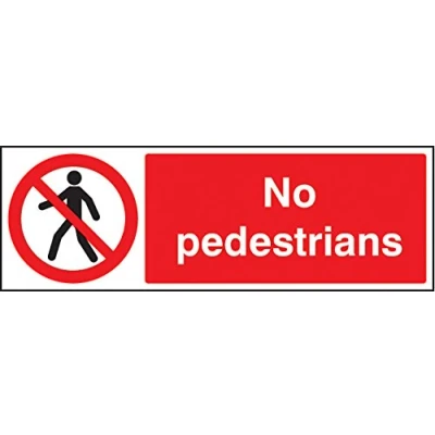 Image of Prohibition Signs No pedestrians Rigid Plastic