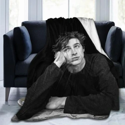 Image of Mobili Timothee Star Chalamet Blanket Soft Fleece Throw Blankets for Decor Sofa Office car Home, Cozy Plush Camping Yoga Travel Decoration Beach Gift 40&quot;x30&quot;
