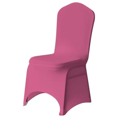 Image of Trimming Shop Spandex Fushia Chair Cover Stretch Fabric Removable Washable Protective Slipcovers for Weddings Banquets Ceremony Hotel Dining Parties Décor, 1pc