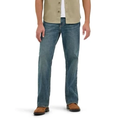 Image of Wrangler Men&#039;s Free to Stretch Relaxed Fit Jean, Grey Tint, 42W x 32L
