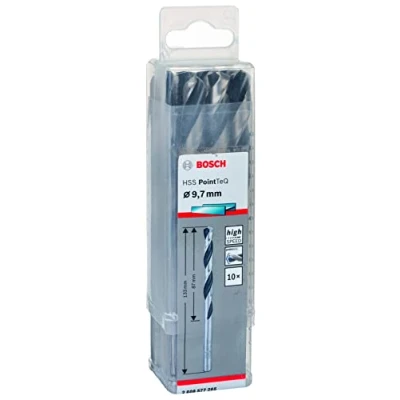 Image of Bosch Professional 10 Piece PointTeQ HSS Twist Drill Bit (for Metal, 9.7 x 87 133 mm, Driver Accessories)